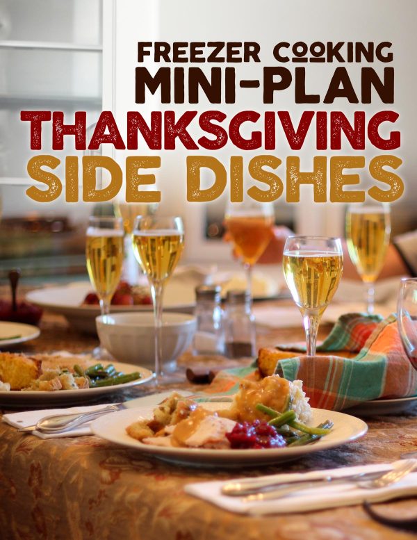 cover of side dishes freezer meal cooking plan.