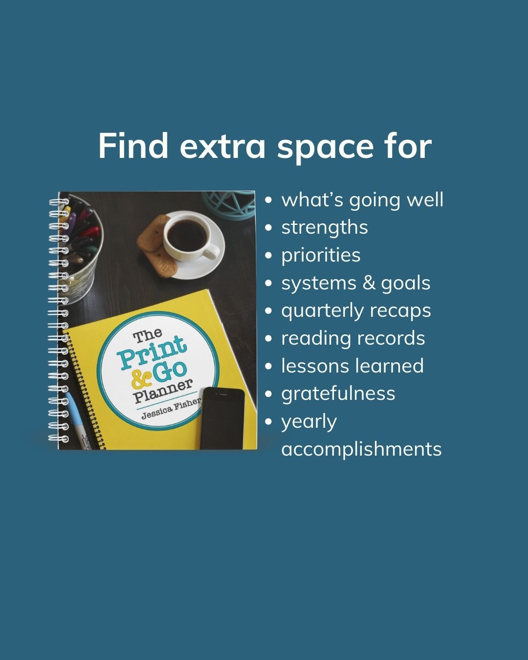 what else is included in print and go planner.