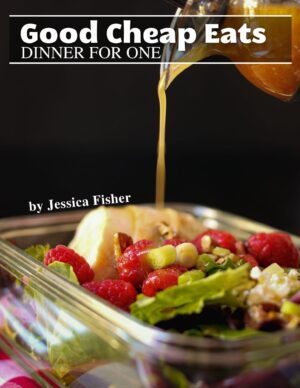 cover image for dinner for one cookbook.