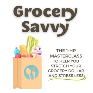 banner ad for grocery savvy workshop.