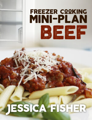 cover image of beef meal prep plan.