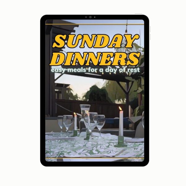 Sunday dinners cover on iPad.