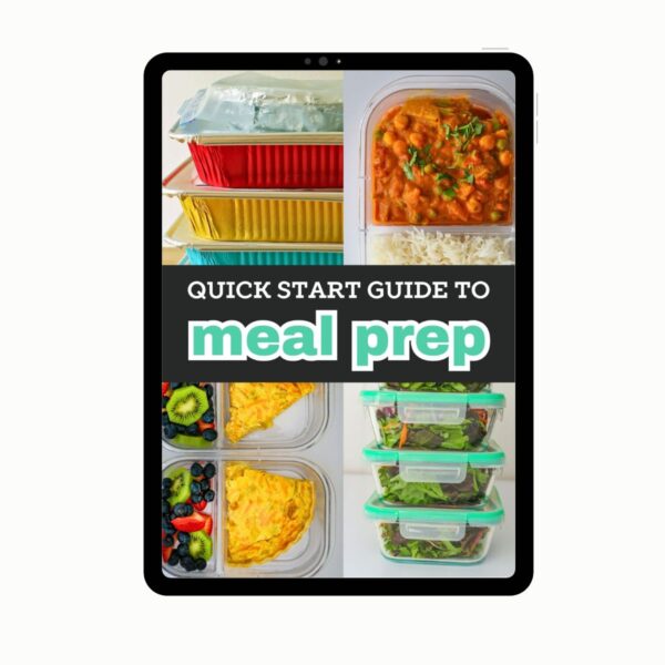 meal prep quick start guide on iPad.