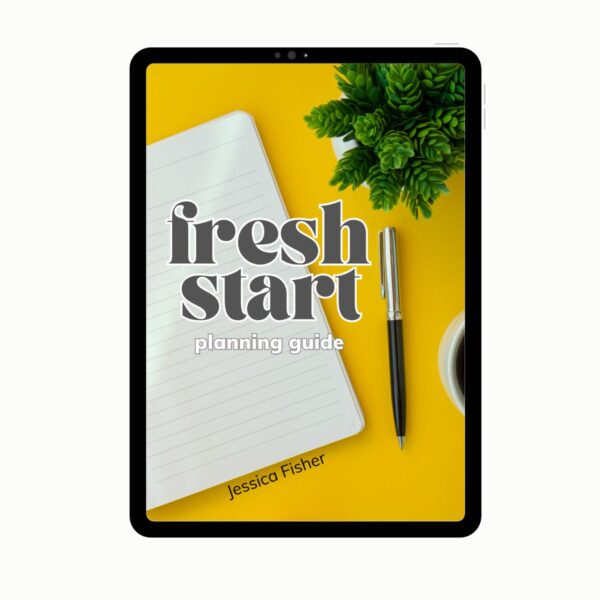 fresh start planning guide on iPad.