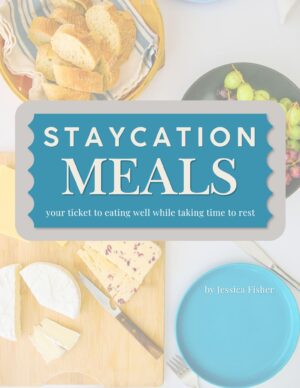 cover image for staycations meals guide.