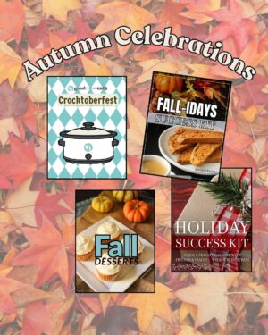 collage of what's included in Autumn celebrations pack.
