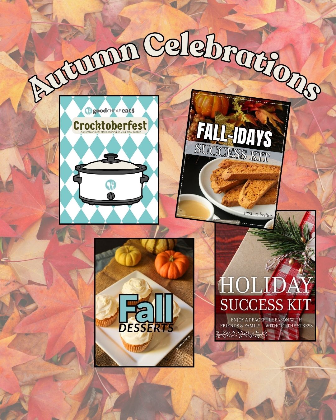 collage of what's included in Autumn celebrations pack.